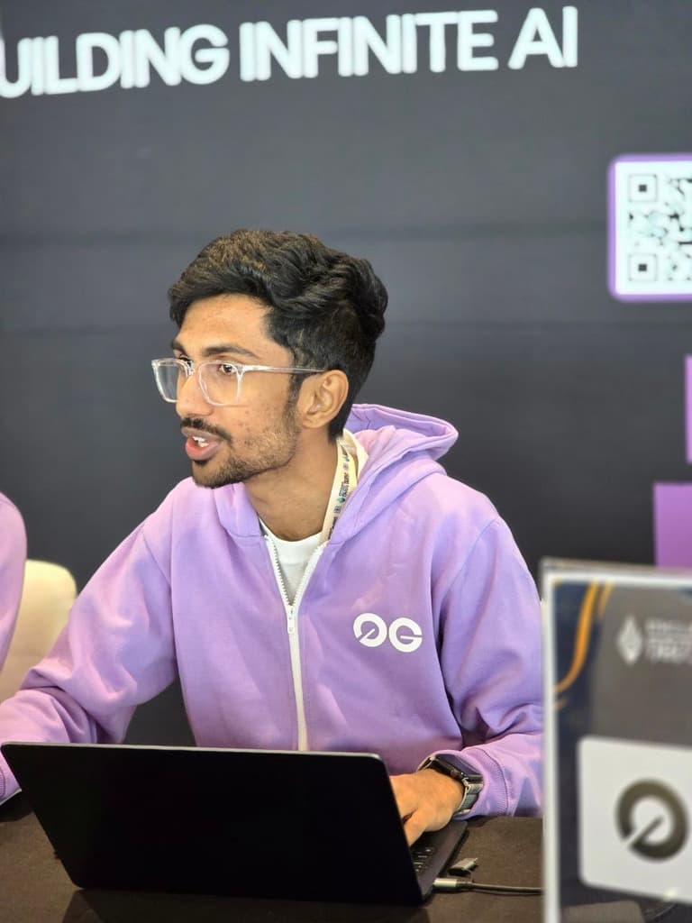 Gathin T at ETHGlobal New Delhi