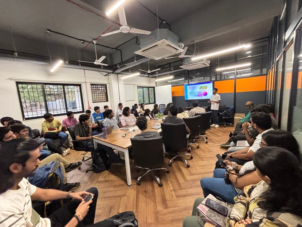 Gathin T speaking at 0G Roadshow - Mumbai - Devcon Developer Challenge